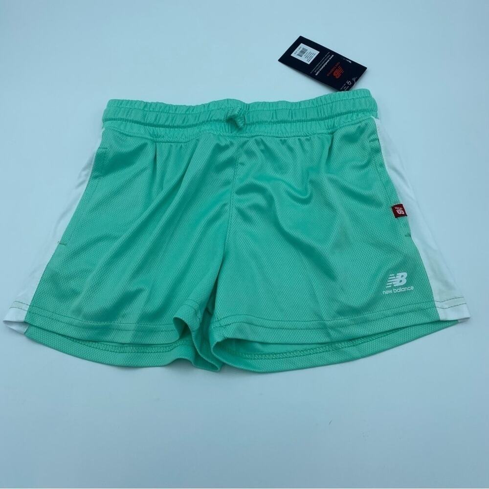 Girls Elastic Waistband New Balance Mint Green‎ Shorts- 14/16
